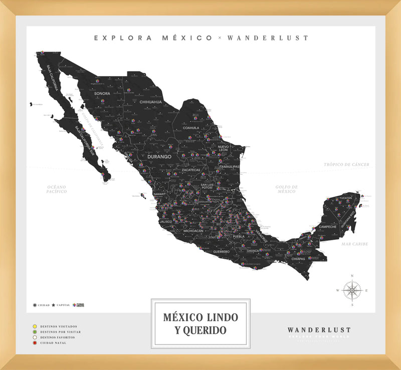 México B&N - 3cm Dorado