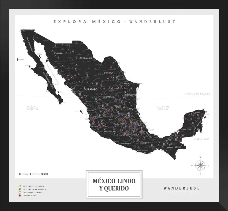 México B&N - 3cm Negro