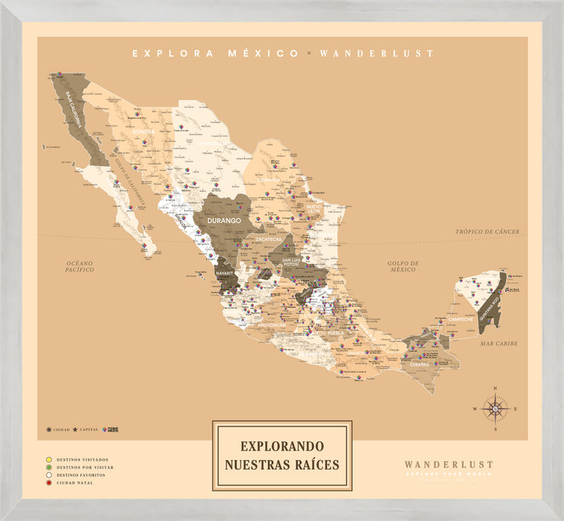 México Sepia - 3cm Plata