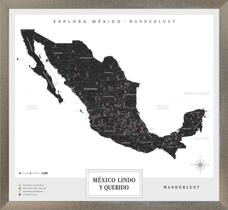 México B&N - 3cm Platino