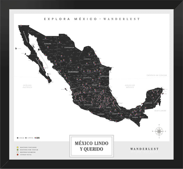 México B&N - 4cm Negro