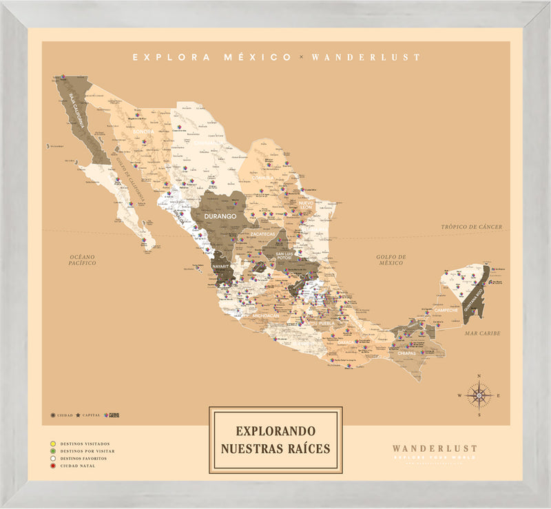 México Sepia - 4cm Plata